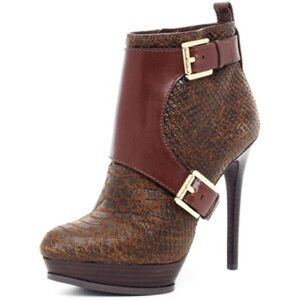 NWOB Michael Michael Kors Snake Embossed Platform Ankle Boot